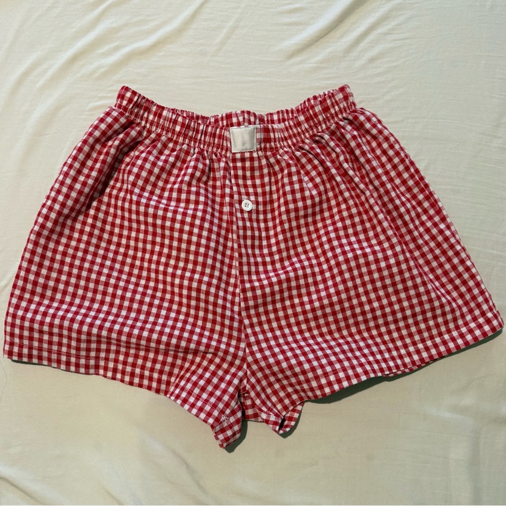 Red Gingham Women's Shorts